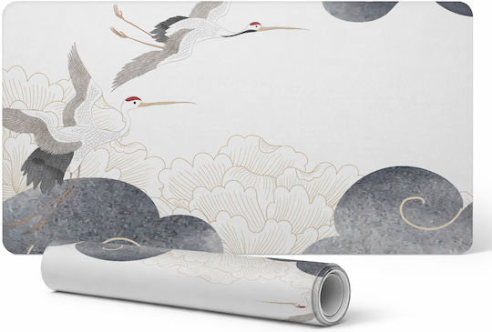 Protective Vinyl Desk Pad Workspaces Cranes Clouds 90x45 Cm