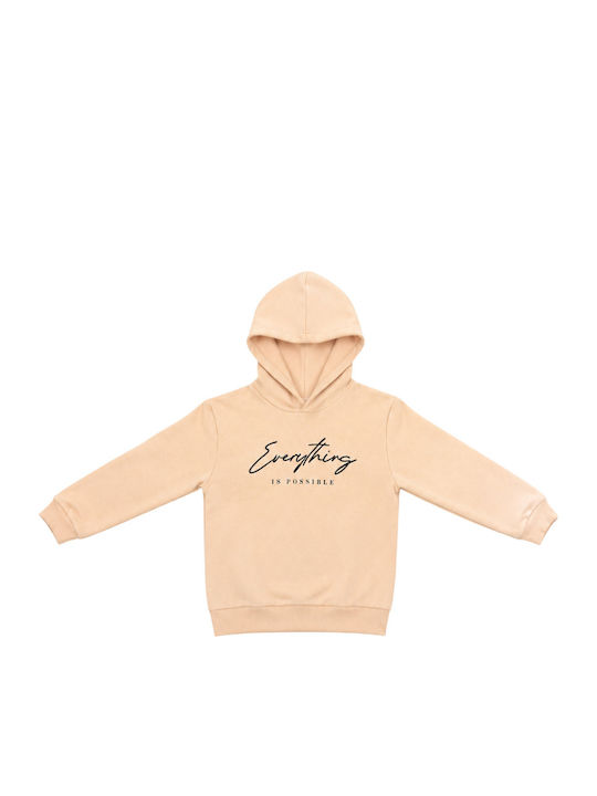 Trax Kinder-Sweatshirt mit Beiger Kapuze
