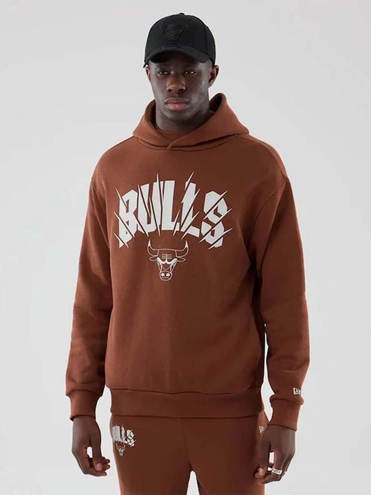Brauner Sweatshirt mit Kapuze