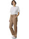 Damen Leinenhose mit Gummiband Braun