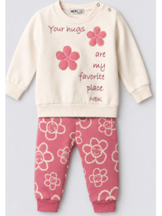 Nek Kids Wear Σετ Φόρμας Λευκό