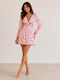 Summer Mini Shirt Dress Red