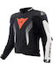 Dainese Super Speed 5 Sommer Männer Leder Reitjacke Schwarz/Weiß/Rot Fluo