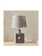 Keskor Ceramic Table Lamp for E27 Fitting with Grey Shade and Base