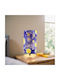 Inspiral Tree Fabric Table Lamp with E14 Fitting with Blue Shade