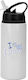 Water Bottle Greece 600ml White Black Cap