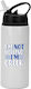 Water Bottle Greece 600ml White Black Cap