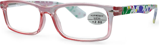 Optosquad Women Reading Glasses +1.75 In Pink Colour 7786-4