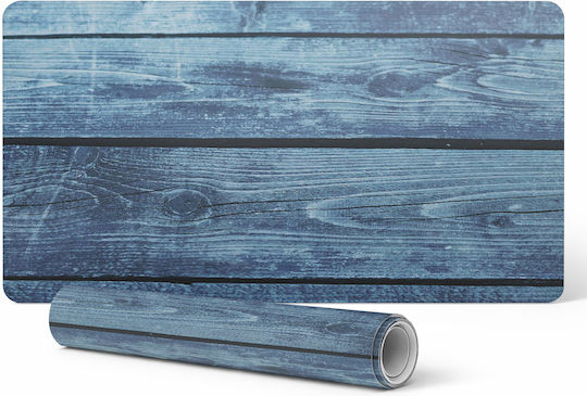 Non-Slip Desk Pad Vintage Print Wooden Boards 90x45 cm