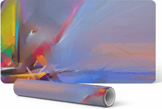 Tulup Schreibtischunterlagen Vinyl Abstrakte Pinsel 100x50 cm
