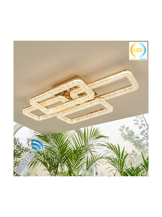 Keskor Plafonieră de Tavan 80cm Aurie cu LED Integrat