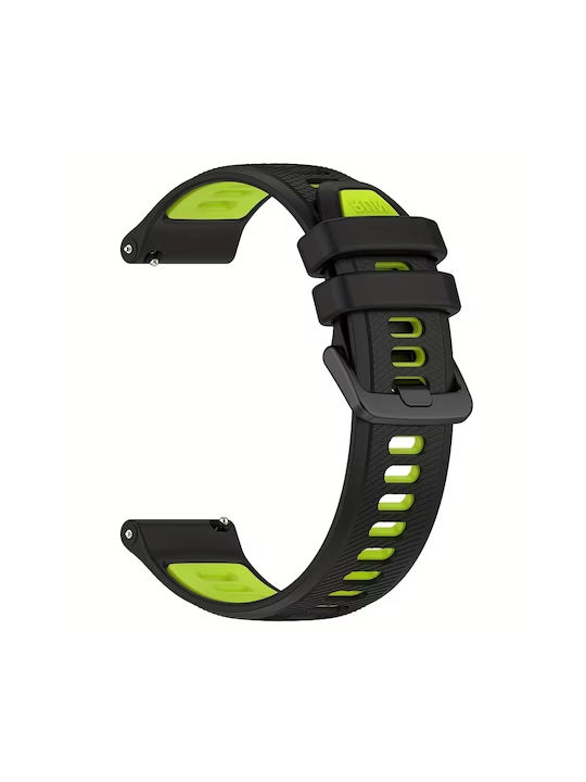 Silicone Strap Cross Texture Two-Tone Xiaomi Watch S5 46mm Xiaomi Watch 5 47mm Black+Lime Green