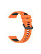 Silicone Strap Cross Texture Two-Tone Amazfit Gtr 4 46mm Orange+Black
