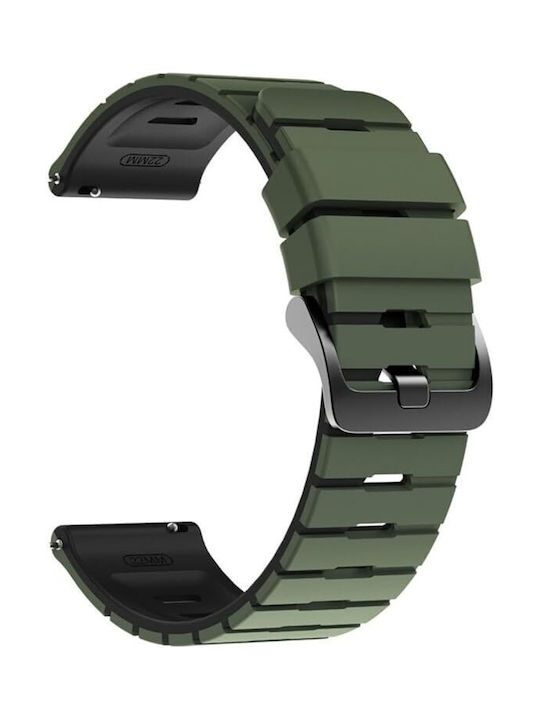 Silicone Strap Hybrid Amazfit Gtr 4 46mm Black Army Green