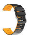Silicone Strap Hybrid Amazfit Gtr 4 46mm Black Orange
