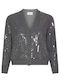 Women's Knitted Cardigan with Buttons Grey