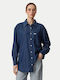 Langärmeliges Damen Denim Hemd Blau