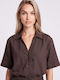 Short Sleeve Women's Shirt Brown