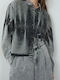 Long Sleeve Women's Denim Shirt Grey Denim