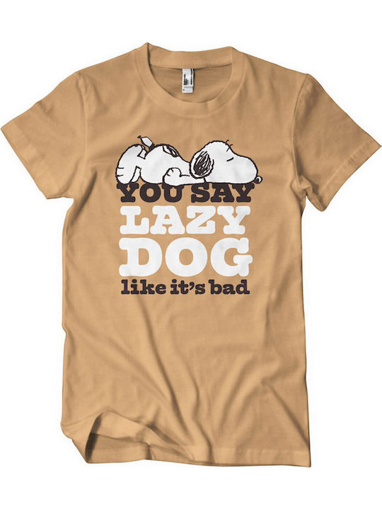 Peanuts Snoopy T-shirt You Say Lazy Dog Like It's Bad Pnc-1-pn009-og