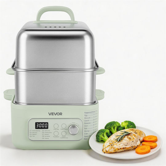 Vevor Lebensmittel-Dampfgarer mit 2 Dampfdecks 2,5 l
