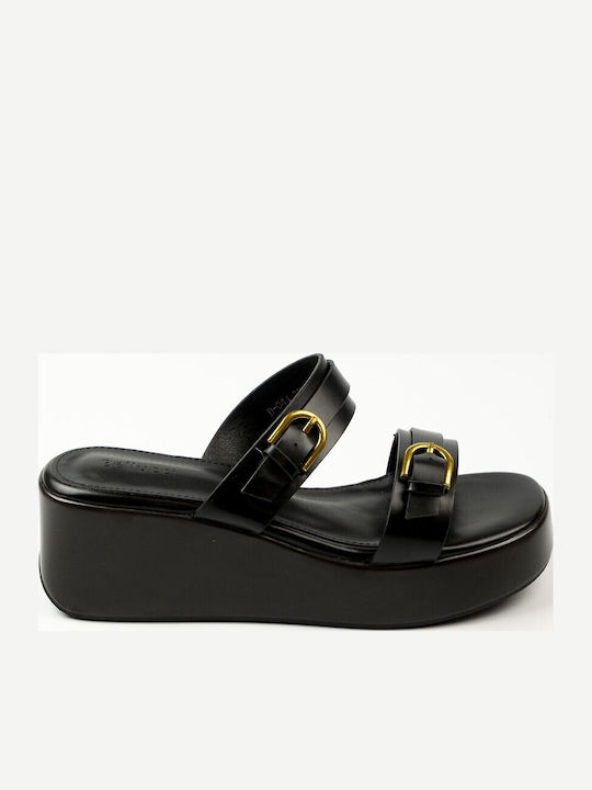 Women's Summer Platforms in Slipper Style Black