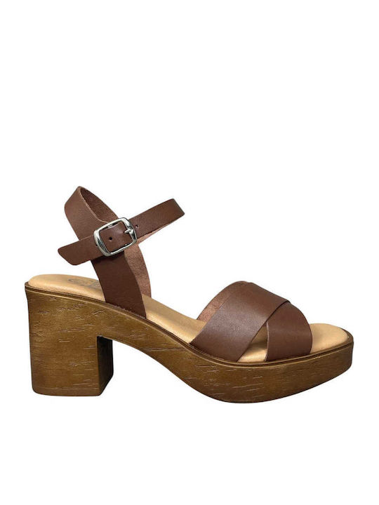 Leather Anatomic Brown Sandals