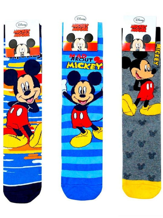 Disney Παιδικές Κάλτσες Mickey Πολυχρωμες 3 Ζευγάρια