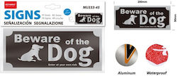 Αυτοκόλλητη Πινακίδα Αλουμινίου "beware Dog" 20x9cm 333-45 Αυτοκόλλητη Πινακίδα Αλουμινίου "beware Dog" 20x9cm 333-45