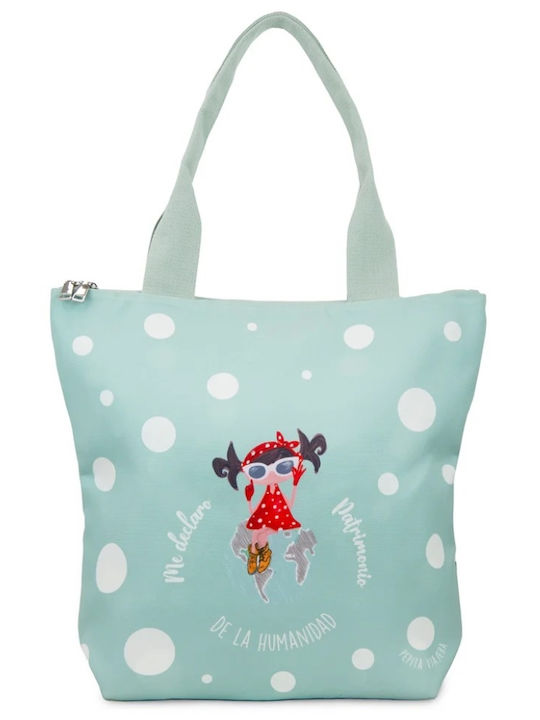 Pepita Viajera Tote Bag World Heritage Collection Essentials Collection Green 40x45cm