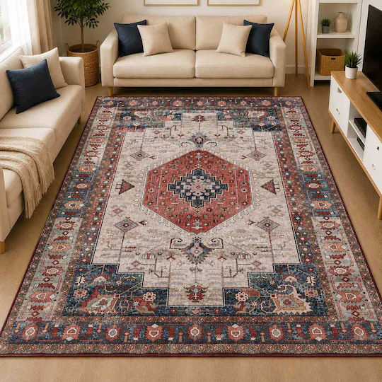 Non-Slip Rectangular Grey Rug 120x180cm