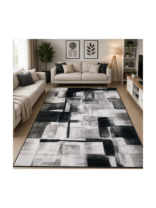 Non-Slip Rectangular Grey Rug 120x180cm