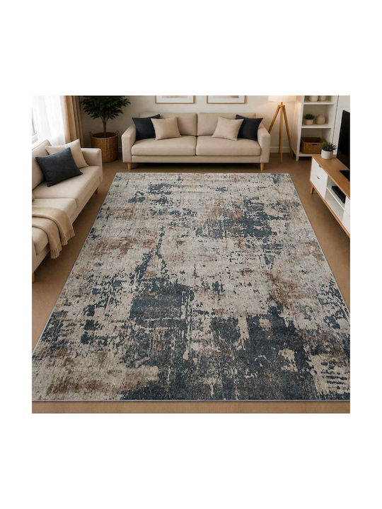 Non-Slip Rectangular Grey Rug 120x180cm