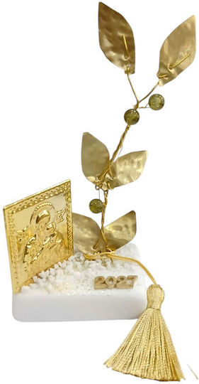 Kalliopi Silver Olive Branch Made of Stone Kalliopi Silver Olive Branch Made of Stone