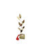 Kalliopi Silver Tabletop New Year's Lucky Charm Green Pomegranate Stone 2027 5x5cm