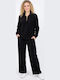 Velvet Sweatpants Set Black