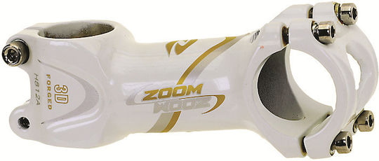 Zoom 3D Aluminum Bicycle Handlebar Stem 31.8 1.1/8'' 110mm White 404194