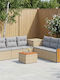 Zweisitziges Outdoor-Sofa aus Rattan mit Kissen