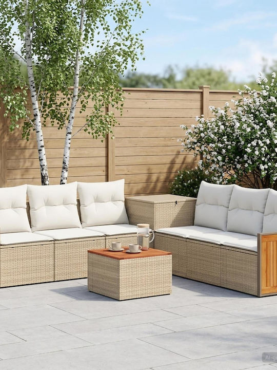 Canapea Cu Două Locuri De Exterior Din Rattan Cu Perne