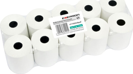 Emerson Roleta Termică Pentru Registru De Casă P110xL20mm Cu Lungime 20m 55gr/m²