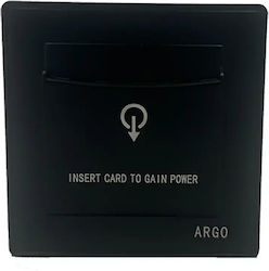 Argo Recessed Card Wall Switch with Frame Black Argo Recessed Card Wall Switch with Frame Black