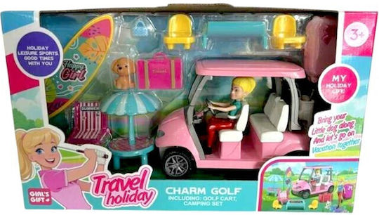 Doll Set With Golf Car & Accessories for 3+ Years