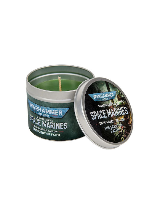 Candle Light Decorative Candle in Metal Box Green