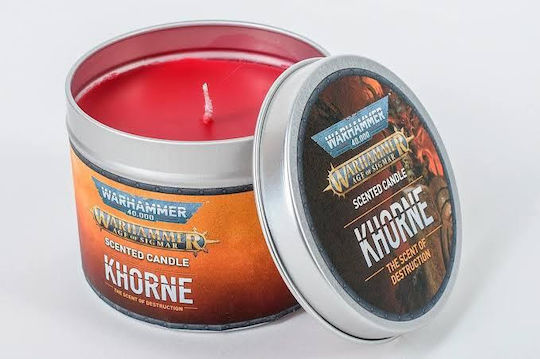 Candle Light Διακοσμητικό Κερί σε Μεταλλικό Κουτί Κόκκινο