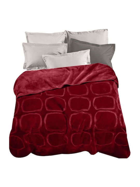 Marwa Pique Blanket Super Double 220x240cm Burgundy