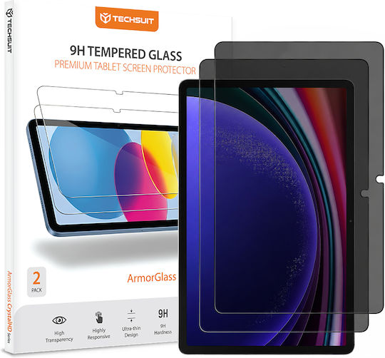 Techsuit Armorglass Crystalhd Screen Protection Pack 2 Pieces Samsung Galaxy Tab S9 S9 Fe S10 Fe S10 Lite Privacy