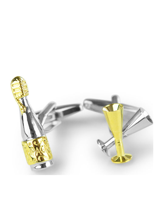 GW Cufflinks In Silver Colour