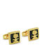GW Cufflinks Made of Gold in Black Colour