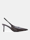 Pointed Toe Heels with Medium Brown Heel