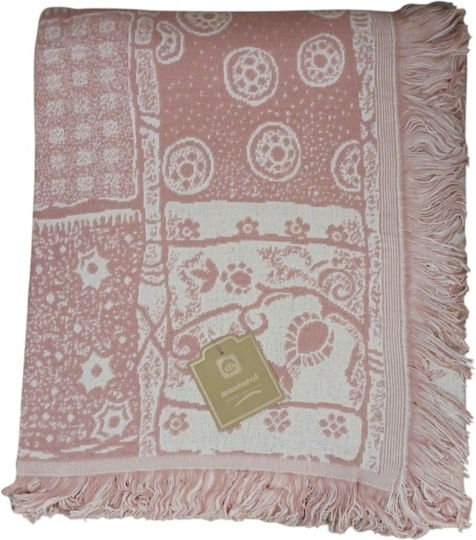 Manterol Casa Double Cotton Coverlet Salmon 235x270cm